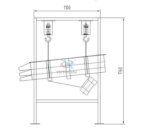 吊掛式直線篩分機結(jié)構(gòu)圖